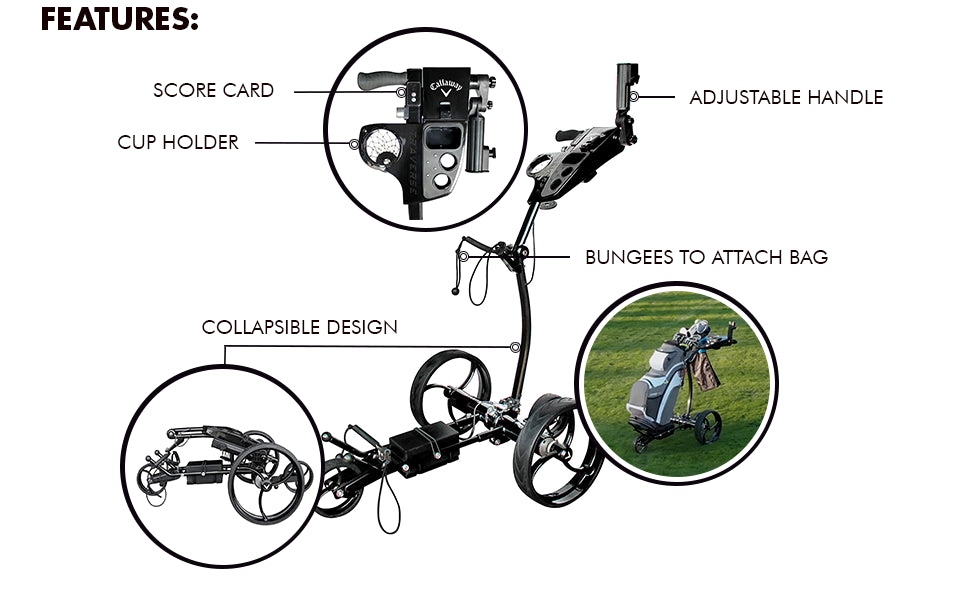 Callaway Traverse Electric Push Cart (With Remote Control)
